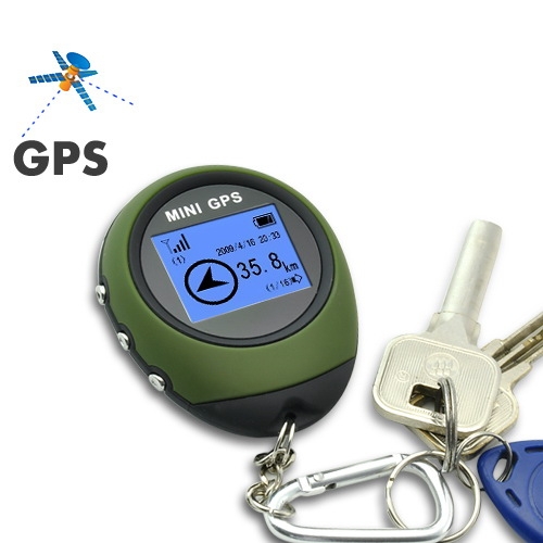 512K Flash Memory Keychain Design Mini GPS Receiver + GPS Location Finder